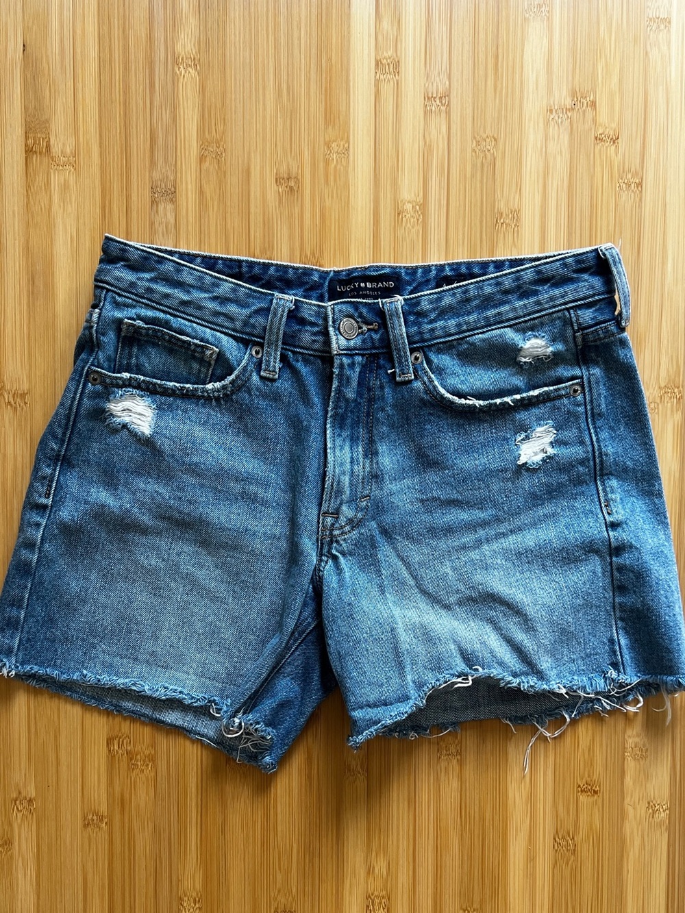 Lucky Brand Distressed Blue Denim Cutoff Shorts